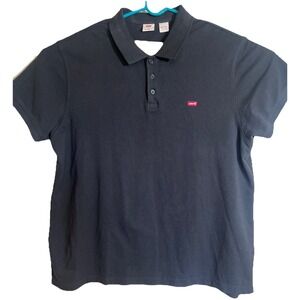 Levi's Polo Shirt Mens XXL Black Short Sleeve Standard Fit